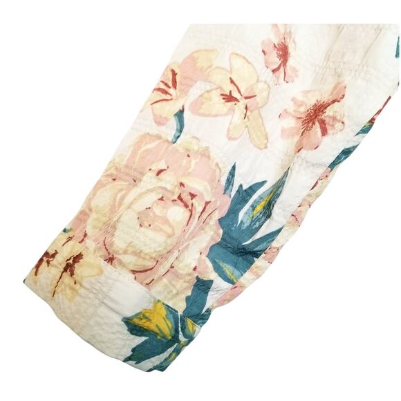 Zara Floral Tiered Mini Dress Puckered Crinkle Fabric Cottagecore Feminine Sz M - Picture 6 of 10